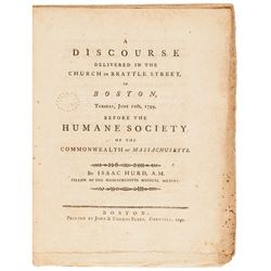 1799 1st Edition Medical Discourse Isaac Hurd Printed by Fleet, Cornhill, Boston