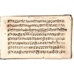 c. 1820-40s Vintage Volume of Handscored American Patriotic Manuscript Music