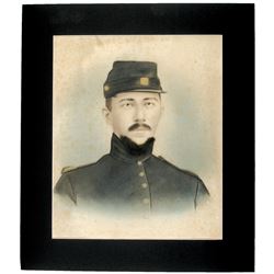 c 1863 Civil War Union Soldiers Hand-Colored Large Size Pastel Portrait Artwork