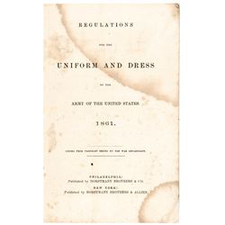 1861 Rare Civil War Pamphlet: Uniform and Dress of the Army of the United States