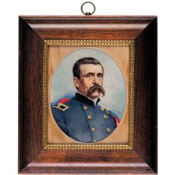 1862-Dated Miniature Painting of Civil War Union Brigadier General LOUIS BLENKER
