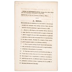 1862 Confederate Civil War Imprint Allows Substitutes to Replace Drafted Citizen
