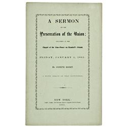 1861, A SERMON ON THE Preservation of the Union...., by Joseph Roset