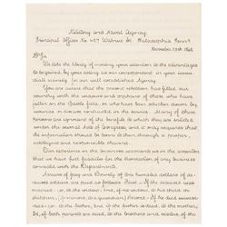 1862, Document Recruiting a Correspondent - Consent Bounty Agents Philad.