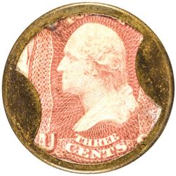 Encased Postage Stamp, EP-38, 3¢, BROWNS BRONCHIAL TROCHES Ch About Uncirculated