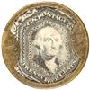 Image 1 : Encased Postage Stamps. REMARKABLE  24¢ J. GAULT. RIBBED FRAME