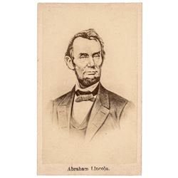 Advertising Carte de Visite of President Abraham Lincoln by Siegel, Bobb + Co.