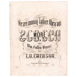 1862 Abraham Lincoln Civil War Union Sheet Music... Father Abraham 300,000 MORE