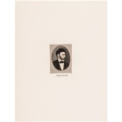 Undated Proof Engraving of Abraham Lincoln Attributed to Charles Schlecht