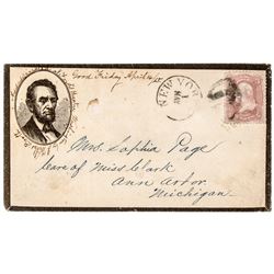 1865 Lincoln Cover - Assassinated at Fords Theater Washington by J Wilkes Booth