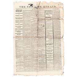 Four Historic 1865 Abraham Lincoln Assassination Issues of the NEW YORK HERALD