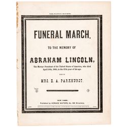 1865 1st Edition ABRAHAM LINCOLN Memorial Sheet Music: The Nation Mourns...