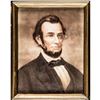 Image 3 : c. 1860s Civil War Era Miniature Painting of President Abraham Lincoln, Framed