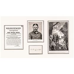 THOMAS P. (BOSTON) CORBETT Autograph Card of The Man Who Shot John Wilkes Booth