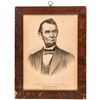 Image 1 : c. 1865 Pair of Abraham Lincoln Assassination Mourning Period Framed Prints