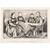 Image 1 : 1867 Currier + Ives Lithograph Print Titled: The Lincoln Family