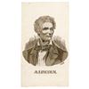 Image 1 : 1860 Presidential Campaign Rare Beardless ABRAHAM LINCOLN Silk Ribbon