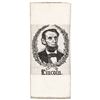 Image 1 : 1865 Abraham Lincoln Silk Mourning Ribbon Rare Design Type Choice Extremely Fine