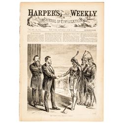 1870 Harpers Weekly Issue Native American Indian Chiefs Meet President Grant