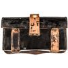 Image 2 : c. 1878 Indian Wars .45-70 Leather Cartridge Box with Brass NY Insignia Plate