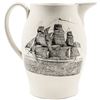 Image 2 : c. 1800 Historical Liverpool Creamware Memorial Pitcher Washington in Glory