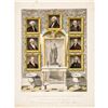 Image 1 : 1834 Hand-Colored Broadside Engraving titled THE PRESIDENTS OF THE UNITED STATES