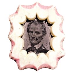 1860 Presidential Campaign Abraham Lincoln Tintype Photograph Pinback Badge