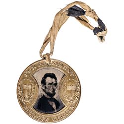 1864 Abraham Lincoln/Andrew Johnson Presidential Campaign Medal, GAULT Ferrotype