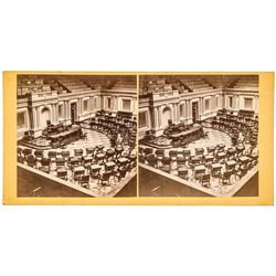 c 1866 Senate Chamber in U.S. Capitol Stereocard Publishers Information verso