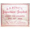 Image 5 : 3 - Impeachment Trial of President Andrew Johnson Gallery Tickets to U.S. Senate