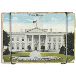 Possibly Unique Macerated Currency, Bale of Paper, with a White House Image