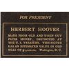 Image 2 : c. 1928 President Herbert Hoover Macerated Currency Original Presentation Card