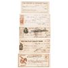 Image 1 : 1868-1907 Six Mostly Western Partially-Printed Financial Documents