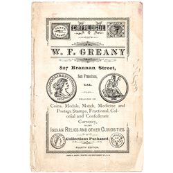 1804 Silver Dollar Illustrated San Francisco, Calif. Coin Dealer Price Catalog