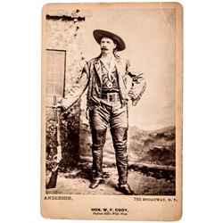 1886 Rare Buffalo Bill / Colonel William Cody Cabinet Card by Anderson, N.Y.