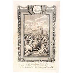 1792 AMOS DOOLITTLE Copper Plate Engraved Print: AMALEKITES defeated by JOSHUA