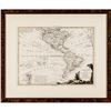 Image 1 : 1770 Gorgeous Hand-Colored Engraved MAP OF THE AMERICAS By ANTONIO ZATTA Framed