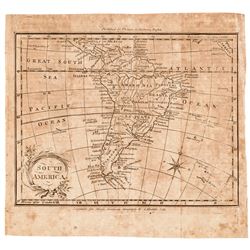 1793 AMOS DOLITTLE Copper Plate Engraved Map of South America Continent