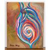 Image 2 : American Modernist Oil on Canvas Signed Illegibly