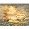 Image 1 : 19th Century Unsigned Oil on Metal Board  Maritime