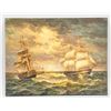 Image 2 : 19th Century Unsigned Oil on Metal Board  Maritime