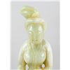 Image 2 : Chinese Green Jade Lady Statue with Wood Stand