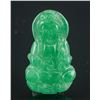Image 1 : Burma Green Jadeite Carved Guanyin Pendant