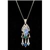 Image 1 : Lapis Men's Silver Necklace MK