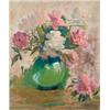 Image 1 : ATTRIBUTED TO ALETHEA HILL PLATT (American, 1861-1932) GREEN VASE OF FLOWERS