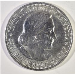 1892 COLUMBIAN COMMEM HALF DOLLAR, GEM BU