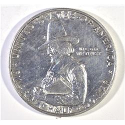 1920 PILGRIM COMMEM HALF DOLLAR, GEM BU