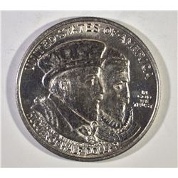 1924 HUGENAUT COMMEM HALF DOLLAR, GEM BU