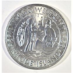 1936 RHODE ISLAND COMMEM HALF DOLLAR, GEM BU NICE!