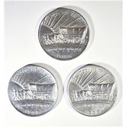 1938-P-D-S OREGON TRAIL COMMEM HALF DOLLARS, GEM B